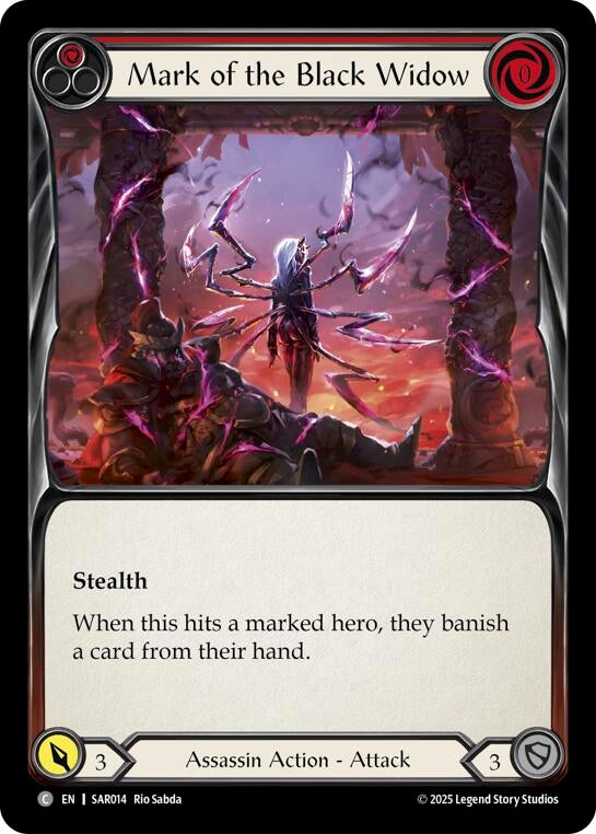 Image for Mark of the Black Widow (Red) (SAR014) (Silver Age Chapter 2) - Flesh and Blood TCG