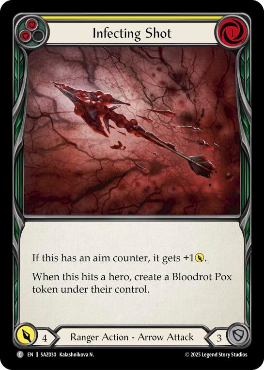 Image for Infecting Shot (Yellow) (SAZ030) (Silver Age Chapter 2) - Flesh and Blood TCG
