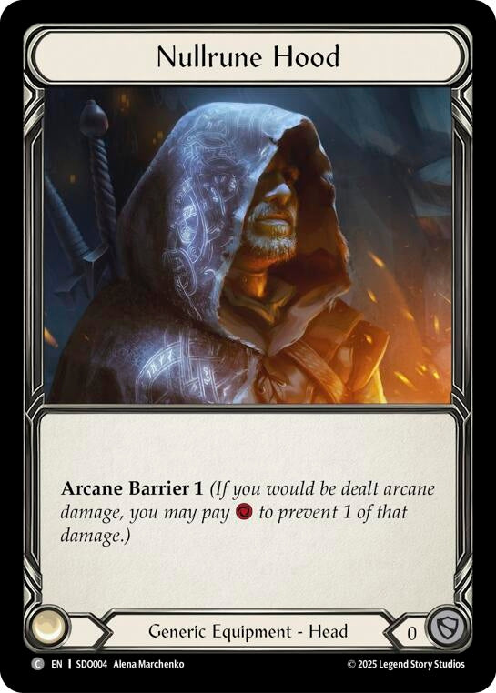 Image for Nullrune Hood (SDO004) (SDO004) (Silver Age Chapter 2) - Flesh and Blood TCG