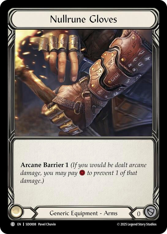 Image for Nullrune Gloves (SDO008) (Silver Age Chapter 2) - Flesh and Blood TCG