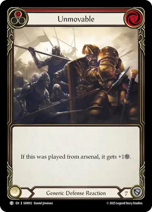 Image for Unmovable (Red) (SEN012) (Silver Age Chapter 2) - Flesh and Blood TCG