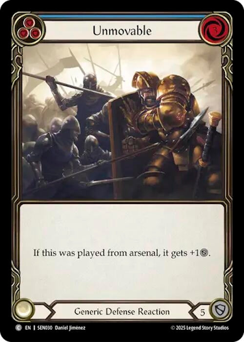 Image for Unmovable (Blue) (SEN030) (Silver Age Chapter 2) - Flesh and Blood TCG