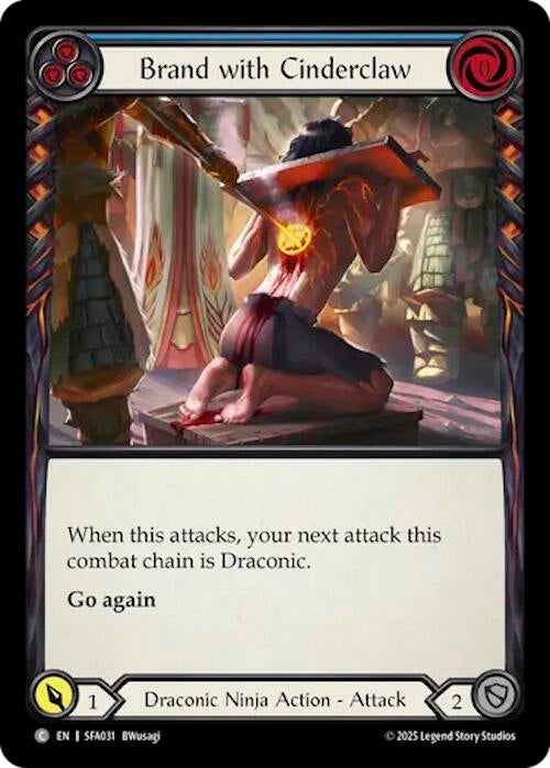 Image for Brand with Cinderclaw (Blue) (SFA031) (Silver Age Chapter 2) - Flesh and Blood TCG