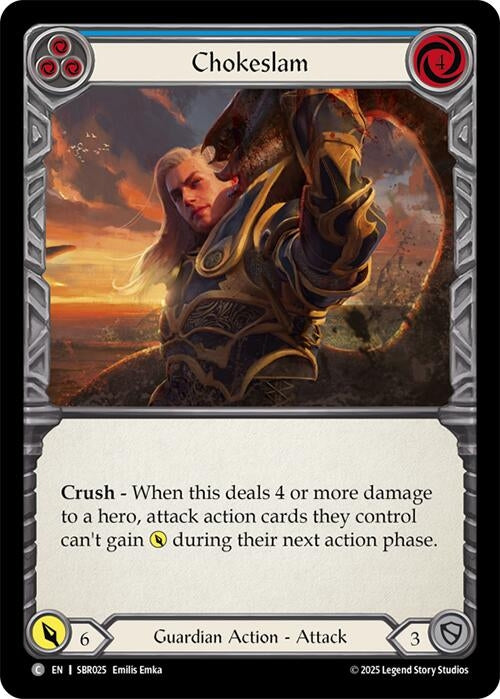 Image for Chokeslam (Blue) (SBR025) (Silver Age Chapter 1) - Flesh and Blood TCG