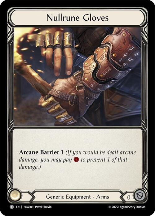 Image for Nullrune Gloves (SDA009) (SDA009) (Silver Age Chapter 1) - Flesh and Blood TCG