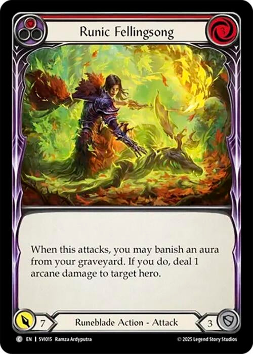 Image for Runic Fellingsong (SVI015) (Silver Age Chapter 1) - Flesh and Blood TCG