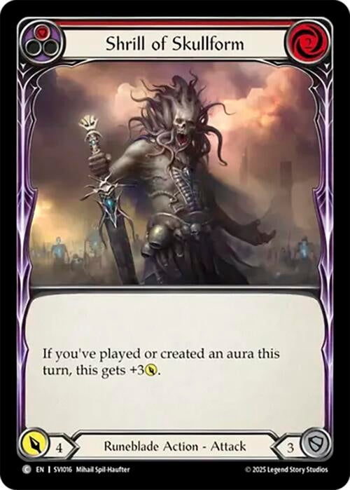Image for Shrill of Skullform (Red) (SVI016) (Silver Age Chapter 1) - Flesh and Blood TCG