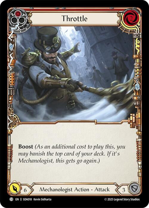 Image for Throttle (Red) (SDA018) (Silver Age Chapter 1) - Flesh and Blood TCG