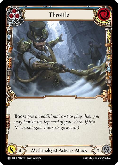 Image for Throttle (Blue) (SDA032) (Silver Age Chapter 1) - Flesh and Blood TCG