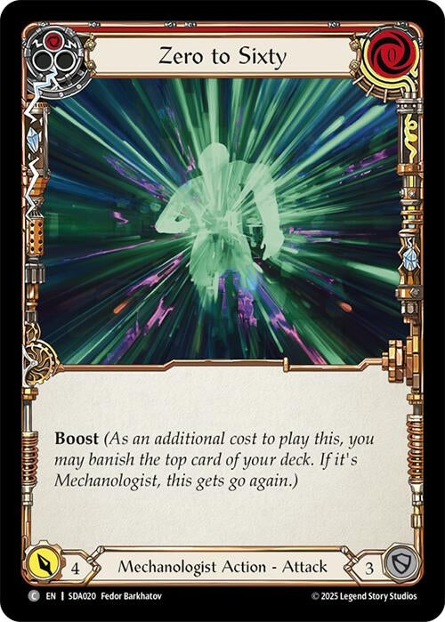 Image for Zero to Sixty (Red) (SDA020) (Silver Age Chapter 1) - Flesh and Blood TCG