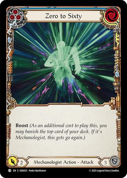 Image for Zero to Sixty (Blue) (SDA033) (Silver Age Chapter 1) - Flesh and Blood TCG