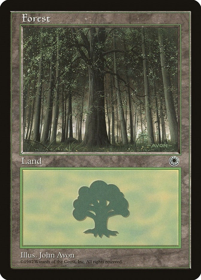 Forest (Large Middle) (203) [POR] - MTG Single