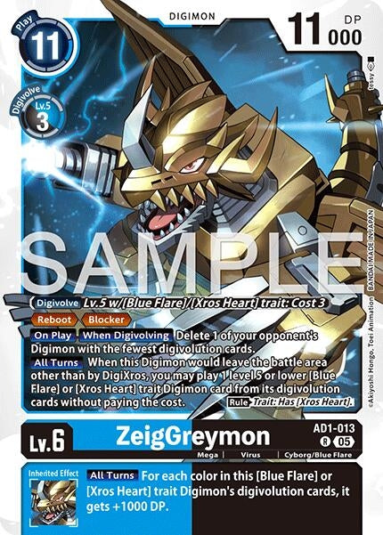 Image for ZeigGreymon (AD1-013 R) (Advanced Booster Digimon Generation) - Digimon Card Game