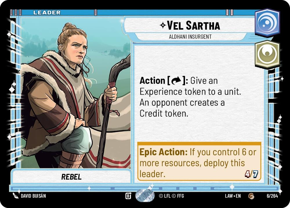 Image for Vel Sartha - Aldhani Insurgent (6/264) (A Lawless Time) - Star Wars: Unlimited