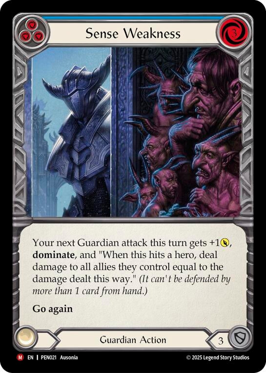Image for Sense Weakness (Blue) (PEN021) (Compendium of Rathe) - Flesh and Blood TCG