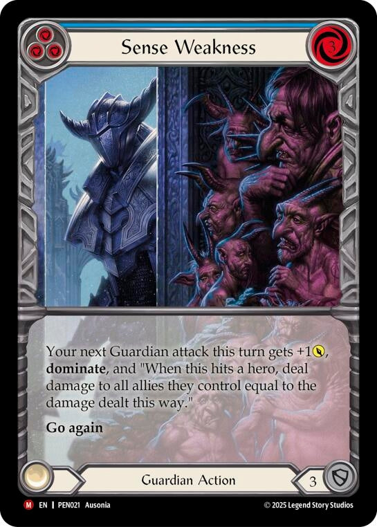 Image for Sense Weakness (Blue) (Extended Art) (PEN021) (Compendium of Rathe) - Flesh and Blood TCG
