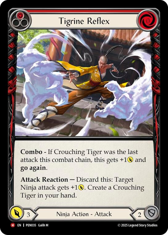 Image for Tigrine Reflex (Red) (PEN035) (Compendium of Rathe) - Flesh and Blood TCG
