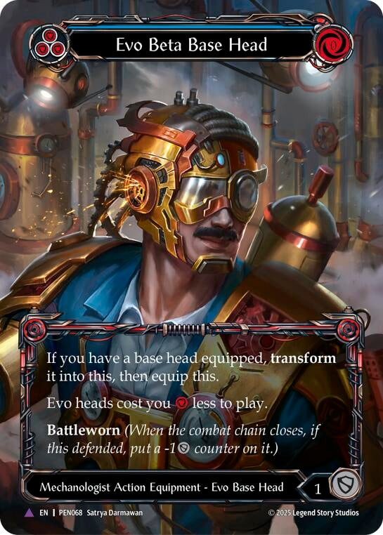 Image for Evo Beta Base Head (Blue) (Marvel) (PEN068) (Compendium of Rathe) - Flesh and Blood TCG