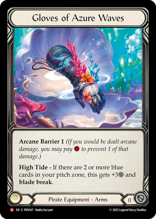 Image for Gloves Of Azure Waves (PEN167) (Compendium of Rathe) - Flesh and Blood TCG