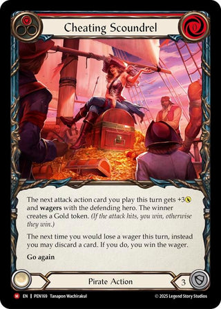 Image for Cheating Scoundrel (Red) (PEN169) (Compendium of Rathe) - Flesh and Blood TCG