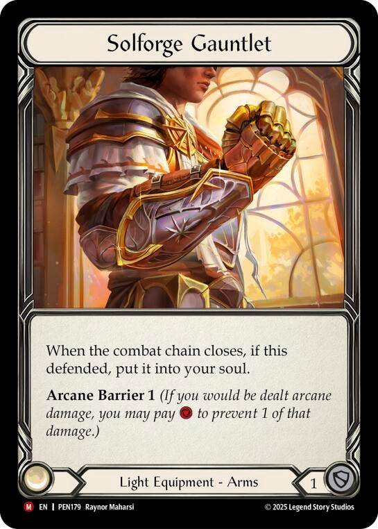 Image for Solforge Gauntlet (PEN179) (Compendium of Rathe) - Flesh and Blood TCG