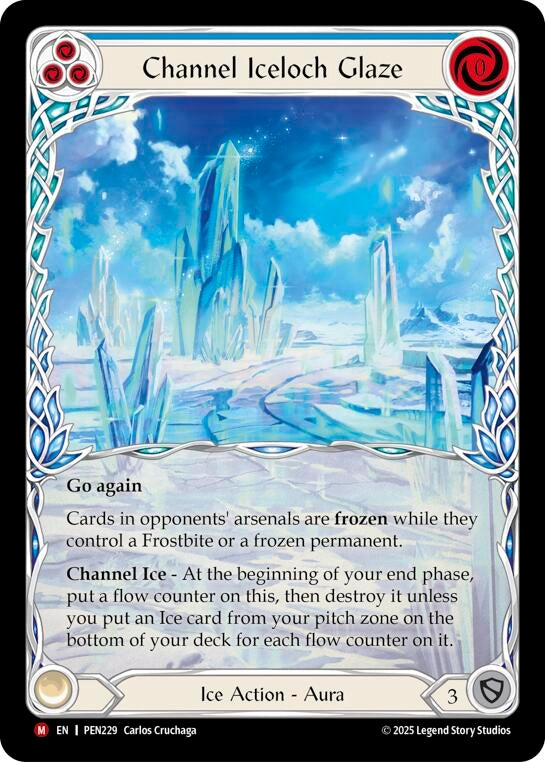 Image for Channel Iceloch Glaze (Blue) (Extended Art) (PEN229) (Compendium of Rathe) - Flesh and Blood TCG