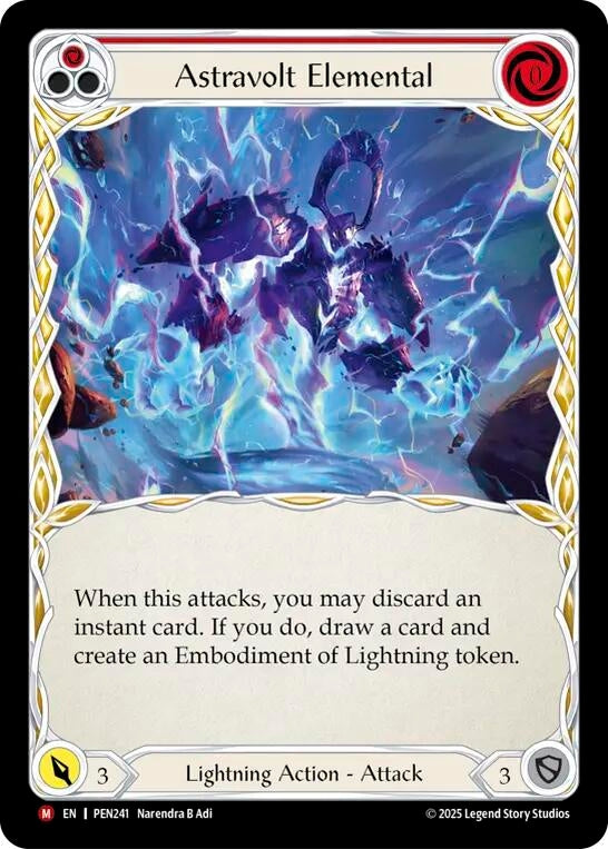 Image for Astravolt Elemental (Red) (PEN241) (Compendium of Rathe) - Flesh and Blood TCG