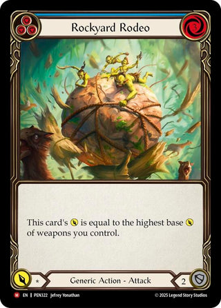 Image for Rockyard Rodeo (Blue) (PEN322) (Compendium of Rathe) - Flesh and Blood TCG