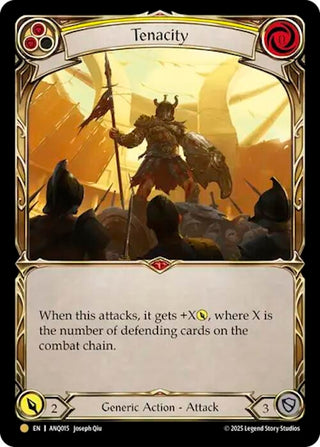 Image for Tenacity (Yellow) (ANQ015) (ANQ015) (Compendium of Rathe - Antiquity Pack) - Flesh and Blood TCG