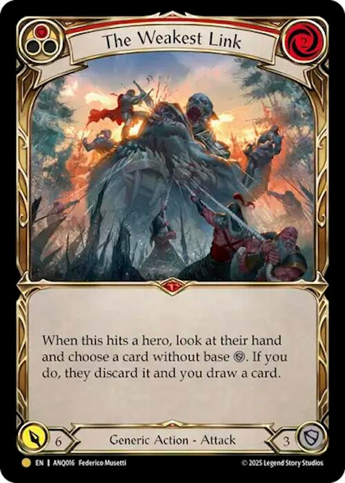 Image for The Weakest Link (Red) (ANQ016) (ANQ016) (Compendium of Rathe - Antiquity Pack) - Flesh and Blood TCG