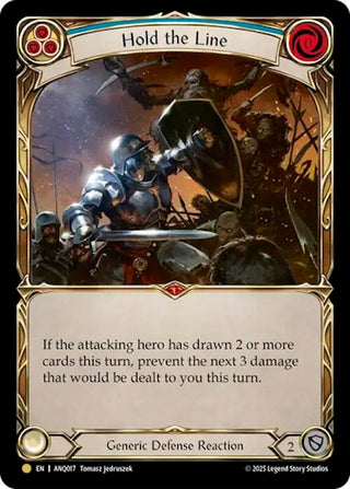 Image for Hold The Line (Blue) (ANQ017) (ANQ017) (Compendium of Rathe - Antiquity Pack) - Flesh and Blood TCG