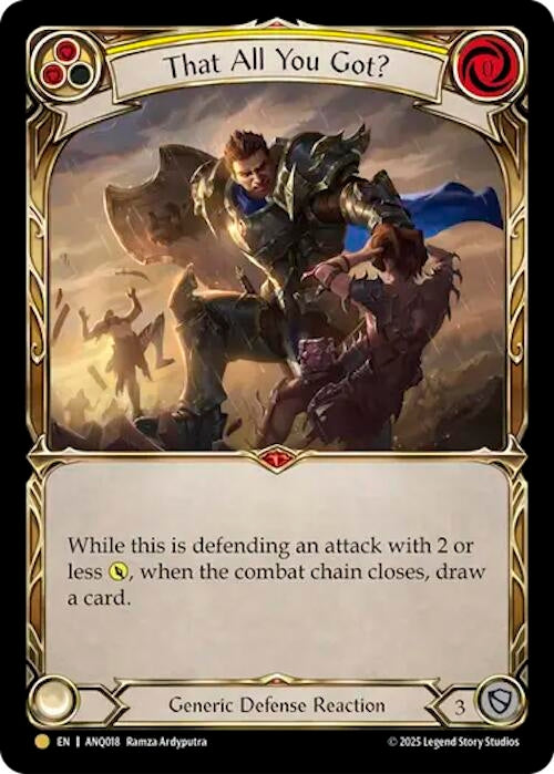 Image for That All You Got (Yellow) (ANQ018) (ANQ018) (Compendium of Rathe - Antiquity Pack) - Flesh and Blood TCG