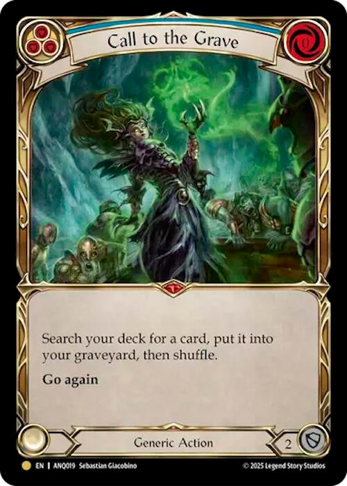 Image for Call To The Grave (Blue) (ANQ019) (ANQ019) (Compendium of Rathe - Antiquity Pack) - Flesh and Blood TCG