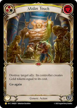 Image for Midas Touch (Yellow) (ANQ021) (ANQ021) (Compendium of Rathe - Antiquity Pack) - Flesh and Blood TCG