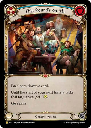 Image for This Round's On Me (Blue) (ANQ024) (ANQ024) (Compendium of Rathe - Antiquity Pack) - Flesh and Blood TCG