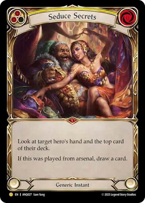 Image for Seduce Secrets (Yellow) (ANQ027) (ANQ027) (Compendium of Rathe - Antiquity Pack) - Flesh and Blood TCG