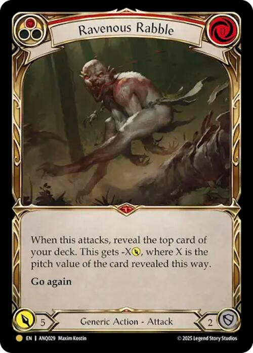 Image for Ravenous Rabble (Red) (ANQ029) (ANQ029) (Compendium of Rathe - Antiquity Pack) - Flesh and Blood TCG