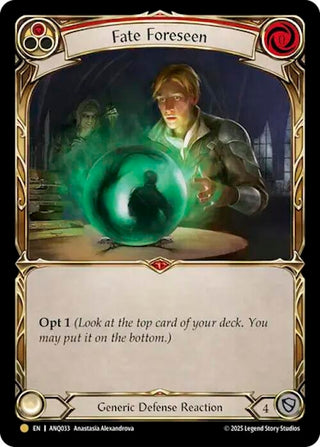 Image for Fate Foreseen (Red) (ANQ033) (ANQ033) (Compendium of Rathe - Antiquity Pack) - Flesh and Blood TCG