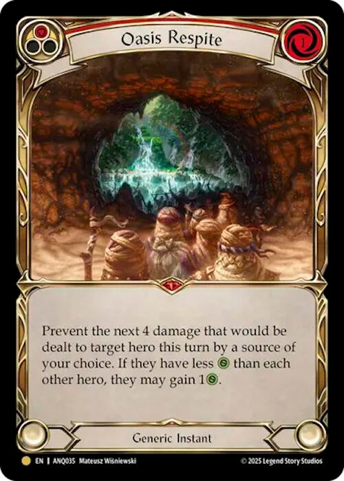 Image for Oasis Respite (Red) (ANQ035) (ANQ035) (Compendium of Rathe - Antiquity Pack) - Flesh and Blood TCG