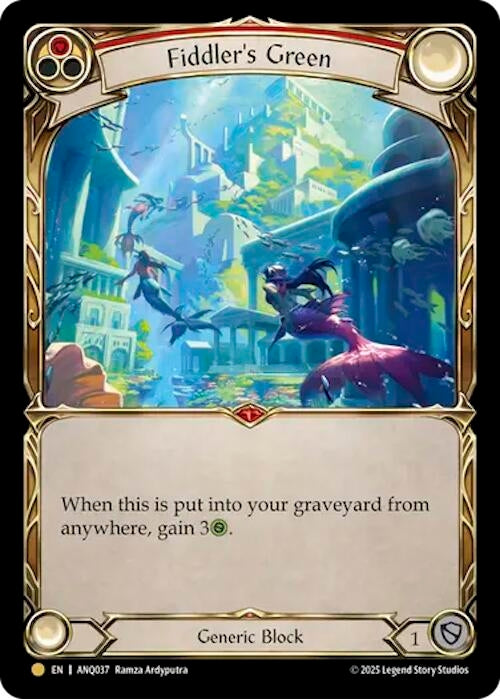 Image for Fiddlers Green (Red) (ANQ037) (ANQ037) (Compendium of Rathe - Antiquity Pack) - Flesh and Blood TCG