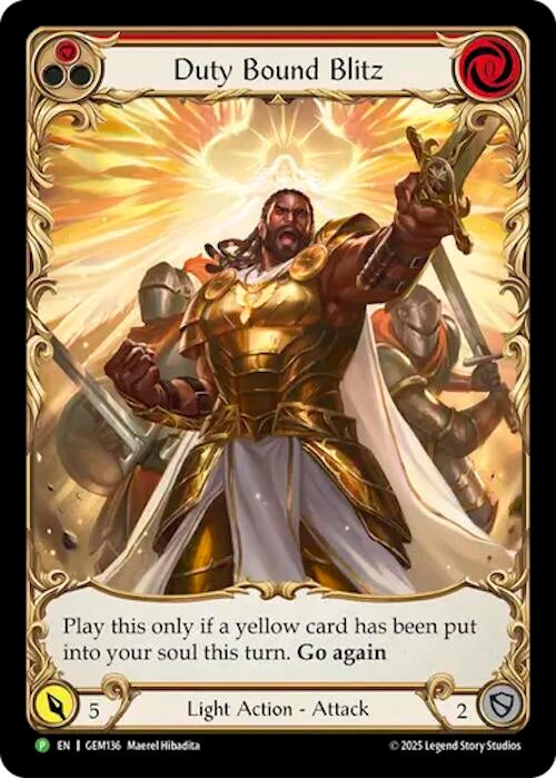Image for Duty Bound Blitz (GEM136) (GEM Pack 4) - Flesh and Blood TCG