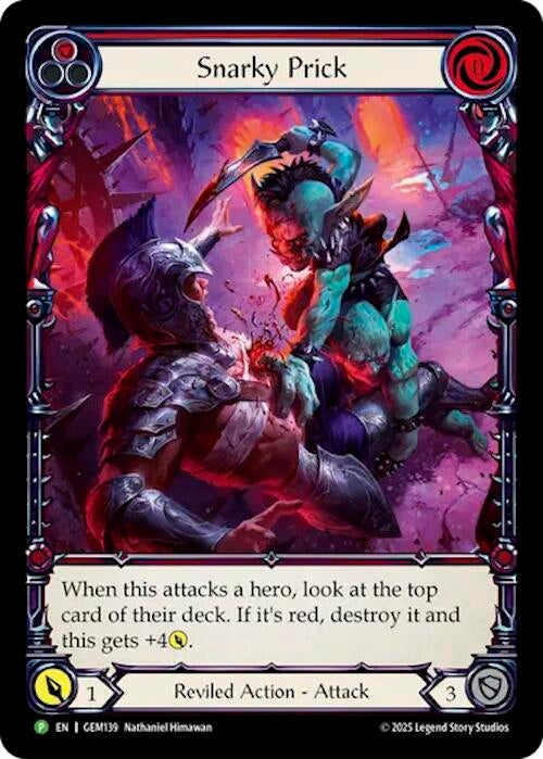Image for Snarky Prick (GEM139) (GEM Pack 4) - Flesh and Blood TCG