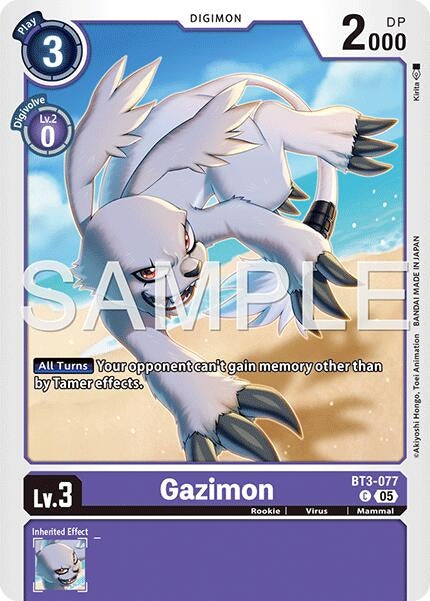 Image for Gazimon (Reprint) (BT3-077 C) (Advanced Booster Digimon Generation) - Digimon Card Game