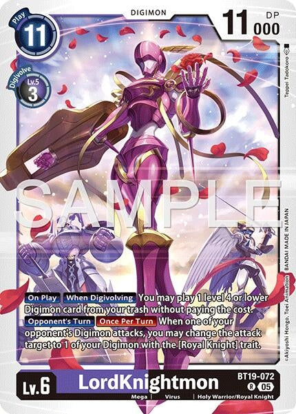 Image for LordKnightmon - BT19-072 (Reprint) (BT19-072 R) (Advanced Booster Digimon Generation) - Digimon Card Game