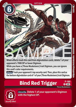 Image for Bind Red Trigger (P-180 P) (Limited Card Pack -Another Knight-) - Digimon Card Game