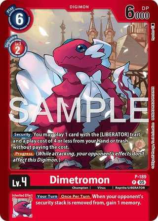 Image for Dimetromon - P-189 (P-189 P) (Limited Card Pack -Another Knight-) - Digimon Card Game