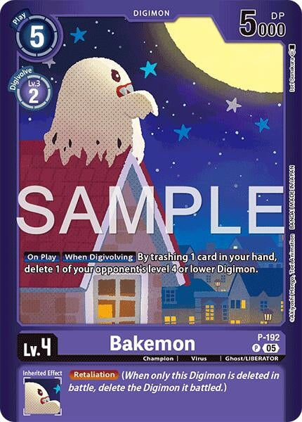 Image for Bakemon (P-192 P) (Limited Card Pack -Another Knight-) - Digimon Card Game
