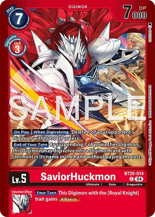 Image for SaviorHuckmon (BT20-014 C) (Limited Card Pack -Another Knight-) - Digimon Card Game