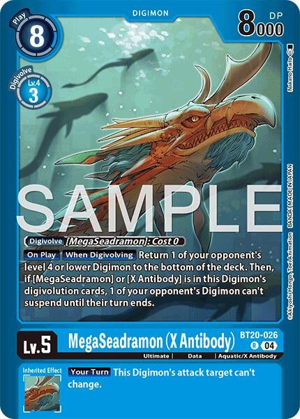 Image for MegaSeadramon (X Antibody) (BT20-026 R) (Limited Card Pack -Another Knight-) - Digimon Card Game