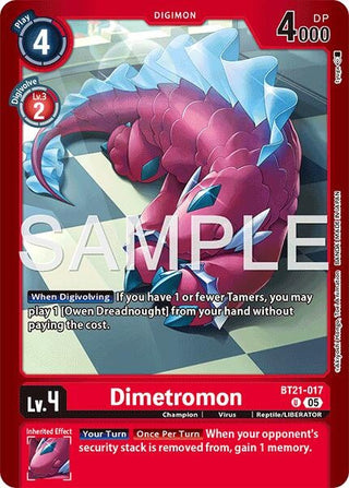 Image for Dimetromon - BT21-017 (BT21-017 U) (Limited Card Pack -Another Knight-) - Digimon Card Game